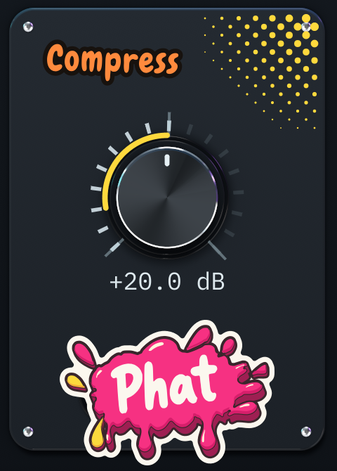 The Compress section and the Phat button