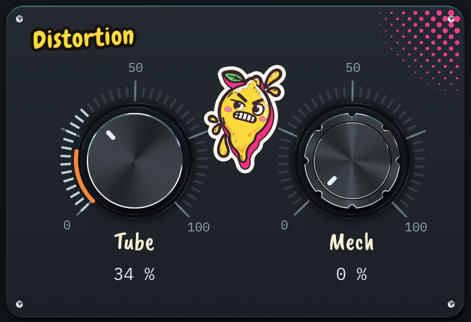 The Distortion section: Tube and Mech